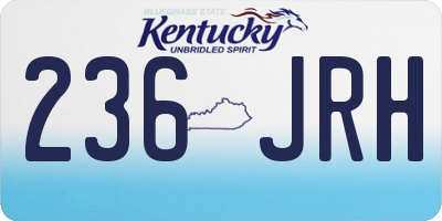KY license plate 236JRH