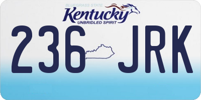 KY license plate 236JRK