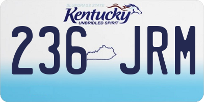 KY license plate 236JRM