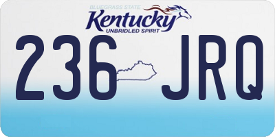 KY license plate 236JRQ