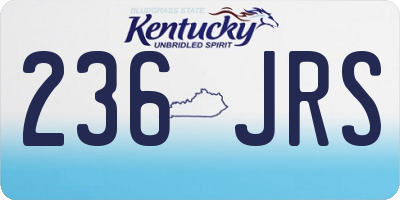 KY license plate 236JRS