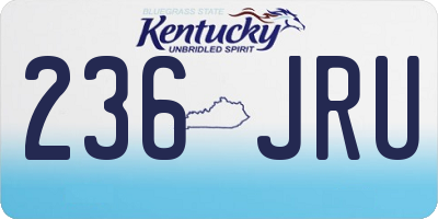 KY license plate 236JRU
