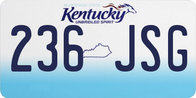 KY license plate 236JSG