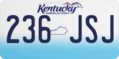 KY license plate 236JSJ