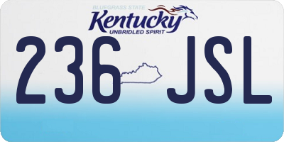 KY license plate 236JSL