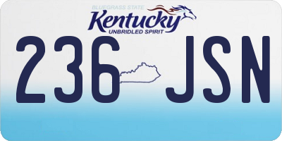 KY license plate 236JSN