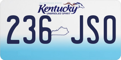 KY license plate 236JSO
