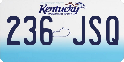 KY license plate 236JSQ