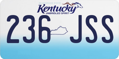 KY license plate 236JSS