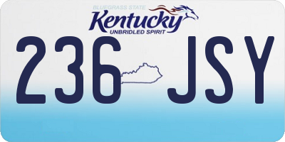 KY license plate 236JSY