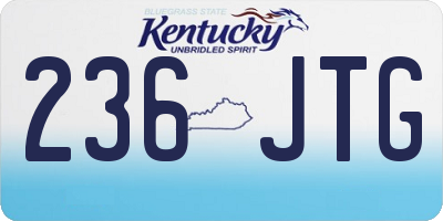 KY license plate 236JTG