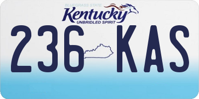 KY license plate 236KAS
