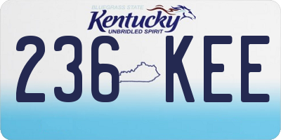KY license plate 236KEE