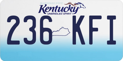 KY license plate 236KFI