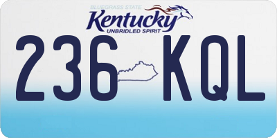 KY license plate 236KQL
