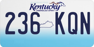KY license plate 236KQN