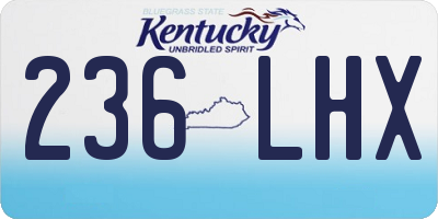 KY license plate 236LHX