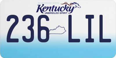 KY license plate 236LIL