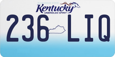 KY license plate 236LIQ