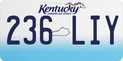 KY license plate 236LIY