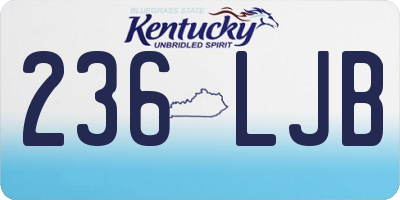 KY license plate 236LJB