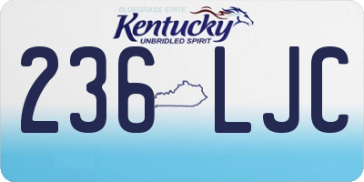 KY license plate 236LJC
