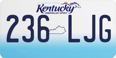 KY license plate 236LJG