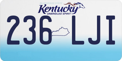 KY license plate 236LJI