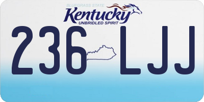 KY license plate 236LJJ