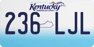 KY license plate 236LJL