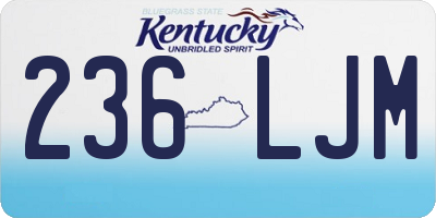 KY license plate 236LJM