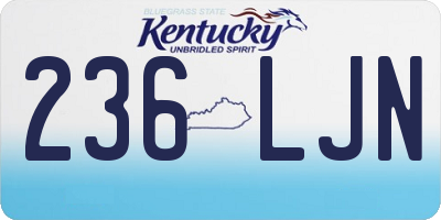 KY license plate 236LJN