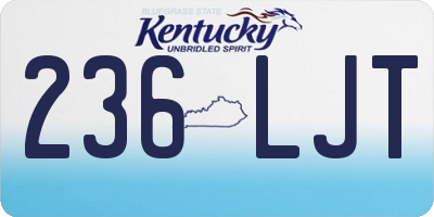 KY license plate 236LJT