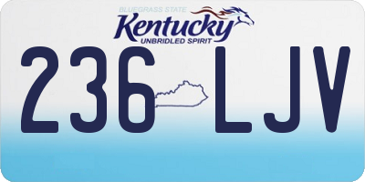 KY license plate 236LJV