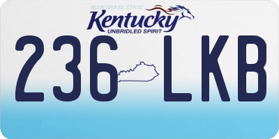 KY license plate 236LKB