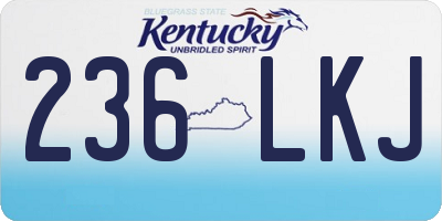 KY license plate 236LKJ