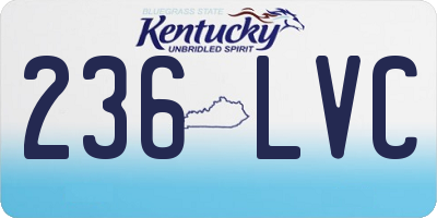 KY license plate 236LVC