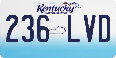 KY license plate 236LVD