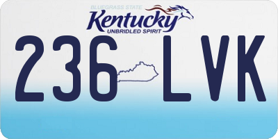 KY license plate 236LVK