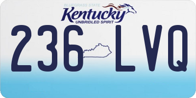 KY license plate 236LVQ
