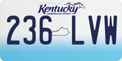 KY license plate 236LVW