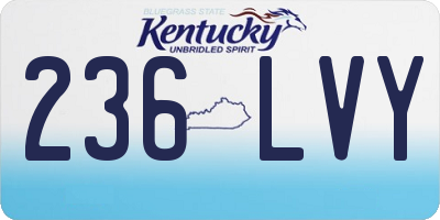 KY license plate 236LVY