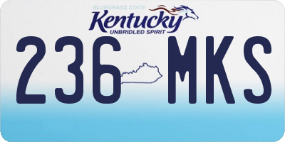 KY license plate 236MKS
