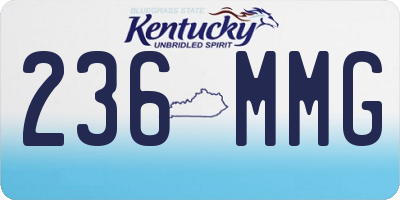 KY license plate 236MMG
