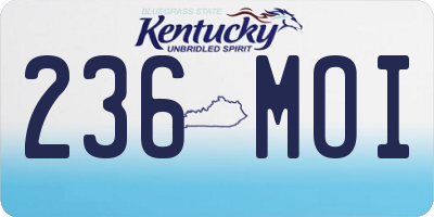 KY license plate 236MOI
