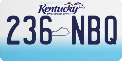 KY license plate 236NBQ