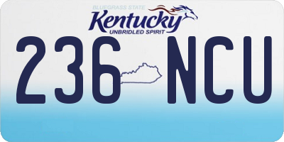 KY license plate 236NCU