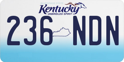 KY license plate 236NDN