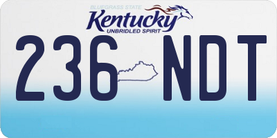 KY license plate 236NDT