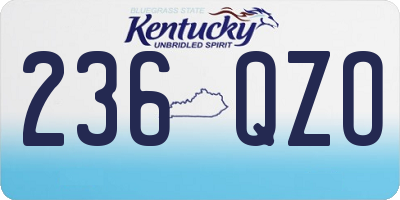 KY license plate 236QZO